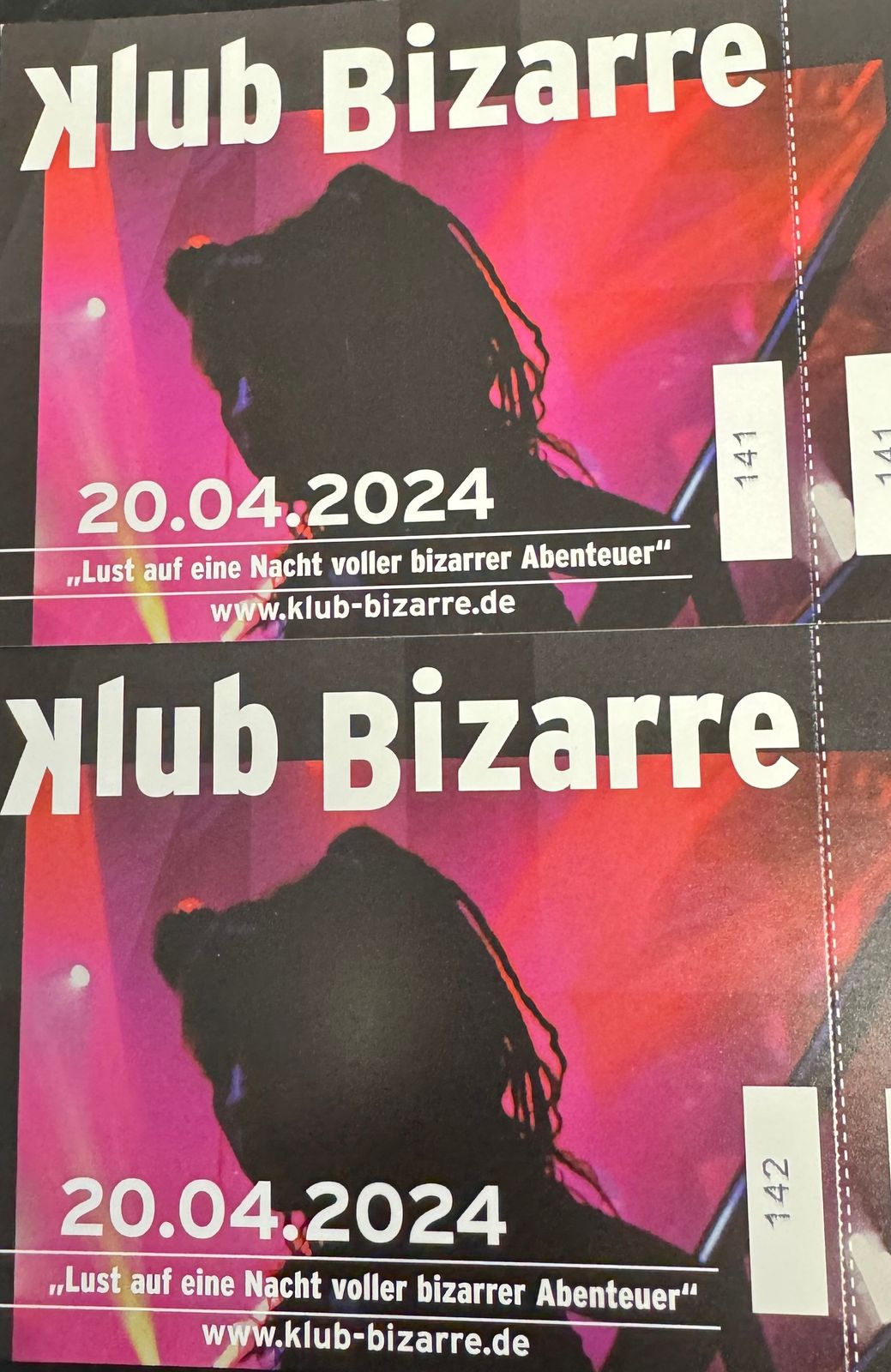 KLUB BIZARRE 1,- Euro VVK