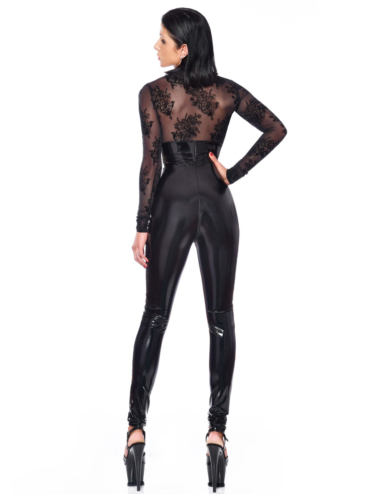 Lack Netz Catsuit