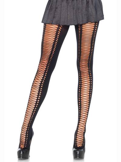 Spandex lace up Strumpfhose - One Size