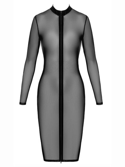 Kleid aus elastischen Tüll m. Zipper